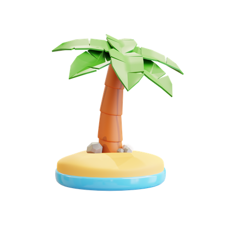 Árbol de coco  3D Illustration