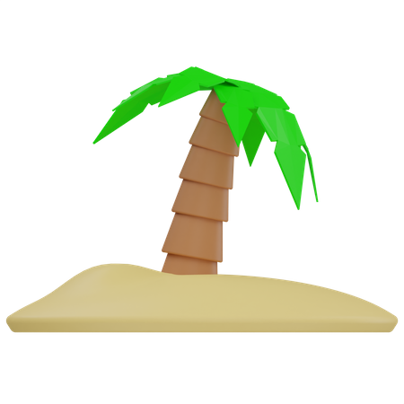 Árbol de coco  3D Illustration