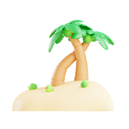 Árbol de coco  3D Icon