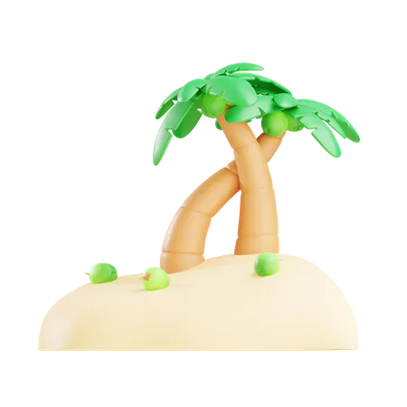 Árbol de coco  3D Icon