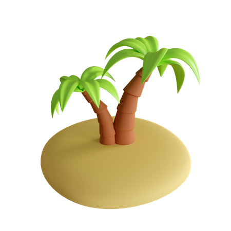 Árbol de coco  3D Icon