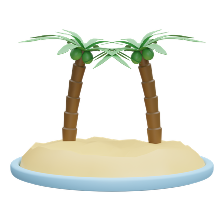 Árbol de coco  3D Icon