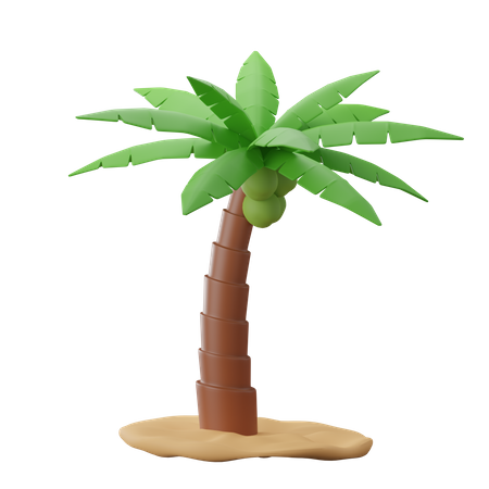 Árbol de coco  3D Icon