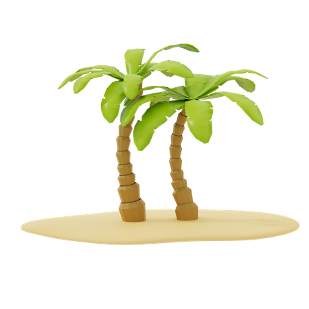 Árbol de coco  3D Icon