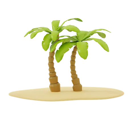 Árbol de coco  3D Icon