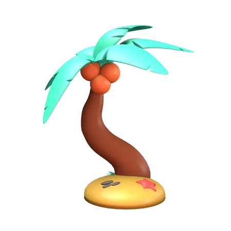 Árbol de coco  3D Icon