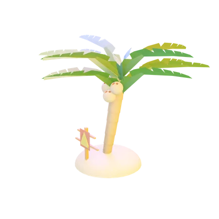 Árbol de coco  3D Icon