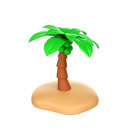 Árbol de coco  3D Icon