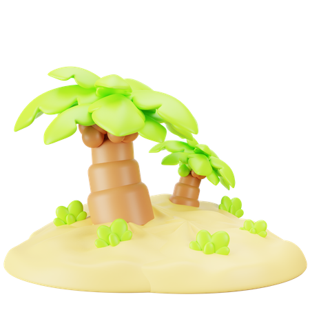 Árbol de coco  3D Icon