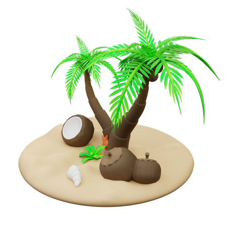 Cocotier  3D Icon
