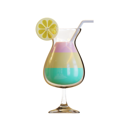 Coctel de verano  3D Illustration