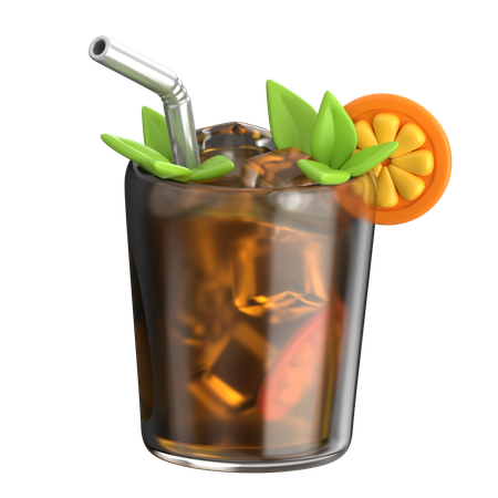 Cócteles sin alcohol  3D Icon