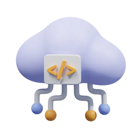 Codage en nuage  3D Icon