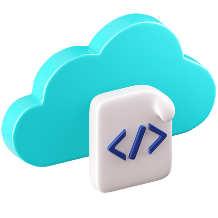 Codage en nuage  3D Icon