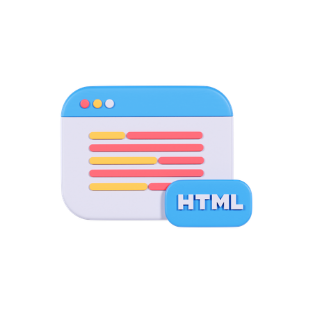 Codage HTML  3D Icon