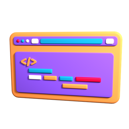 Codage Web  3D Icon