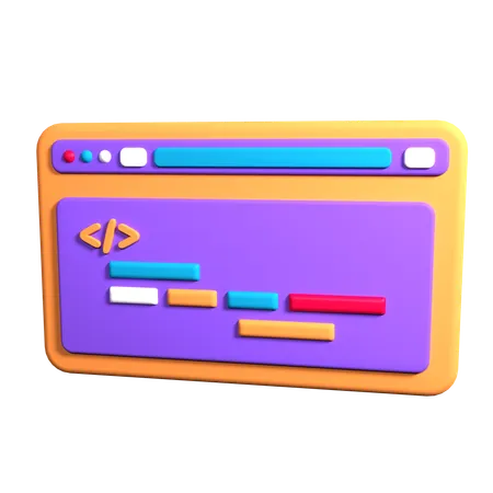 Codage Web  3D Icon