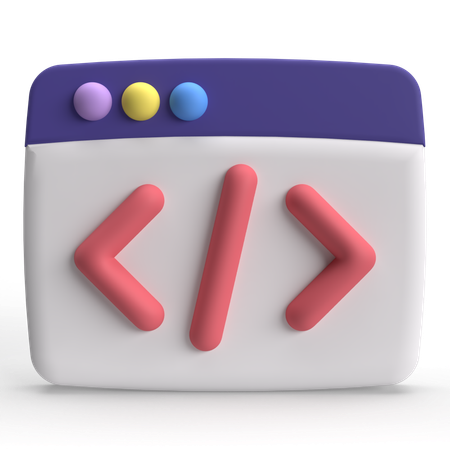 Codage Web  3D Icon