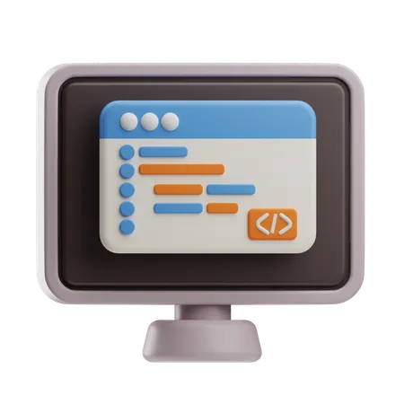 Codage Web  3D Icon