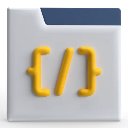 Code  3D Icon