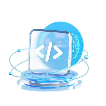 Code  3D Icon