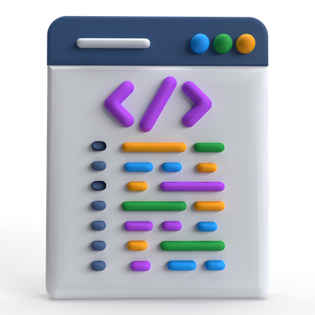 Code  3D Icon
