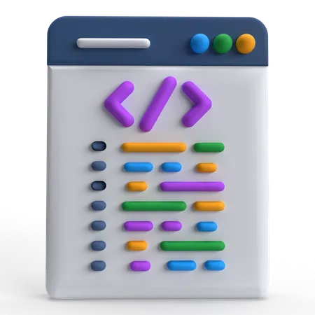Code  3D Icon