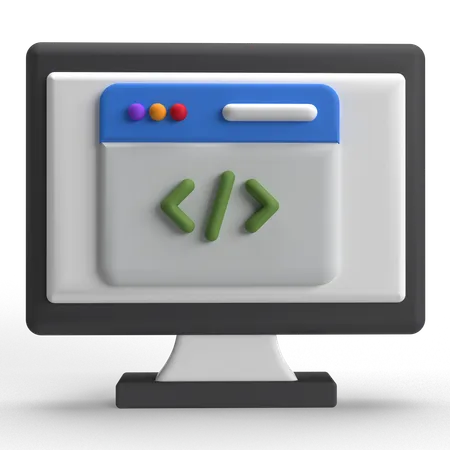 Code  3D Icon