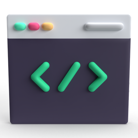 Code  3D Icon