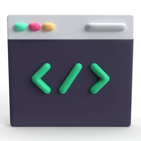 Code  3D Icon