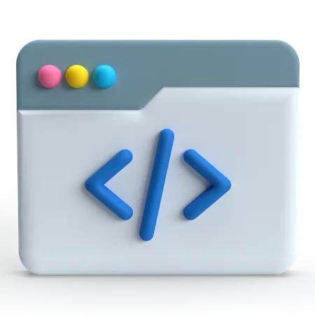 Code  3D Icon