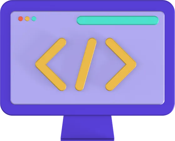 Code  3D Icon