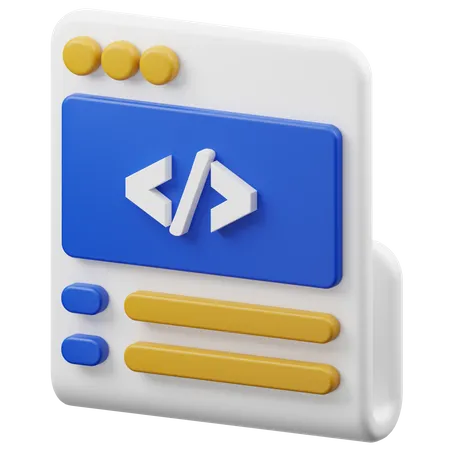 Code  3D Icon