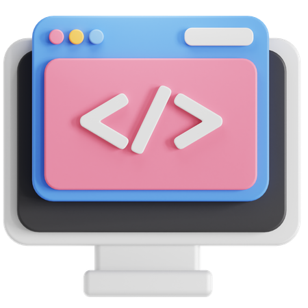 Code  3D Icon