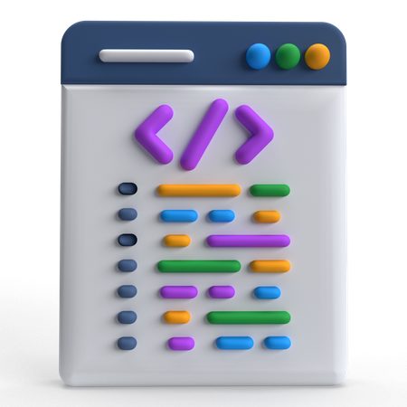 Code  3D Icon