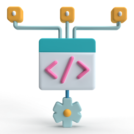 Code Algorithm  3D Icon