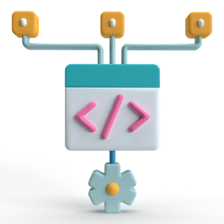 Code Algorithm  3D Icon