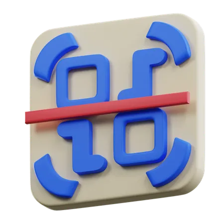 Code à barre  3D Icon