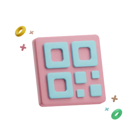 Code à barre  3D Icon