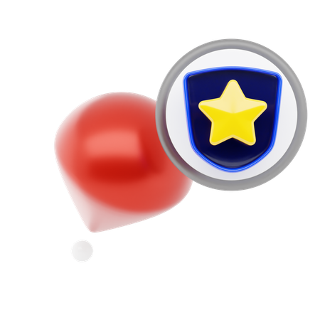 Épingle de police  3D Icon