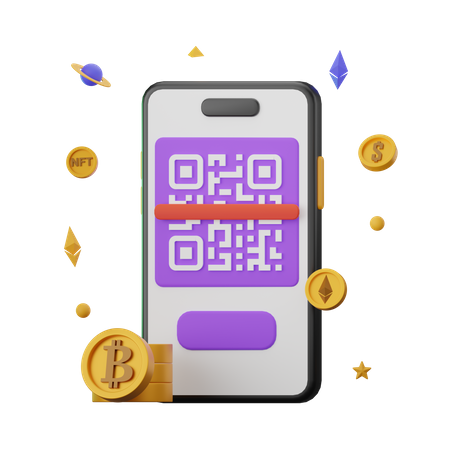 Paiement par code-barres  3D Icon