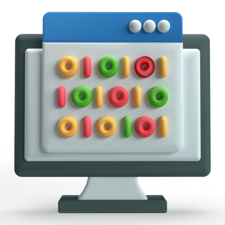Code binaire  3D Icon