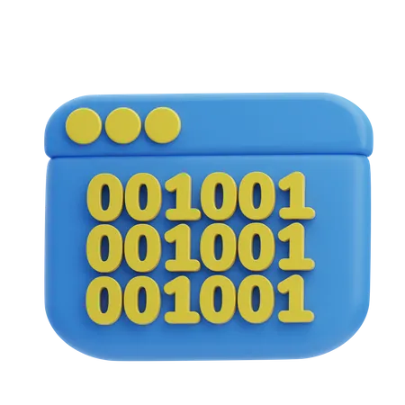Code binaire  3D Icon