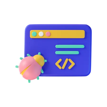 Code Bug  3D Icon