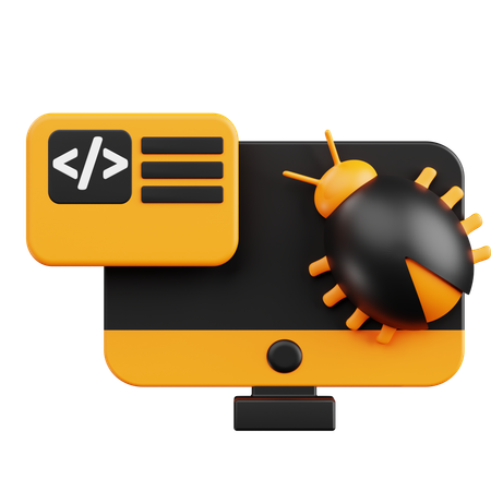 Code Bug  3D Icon
