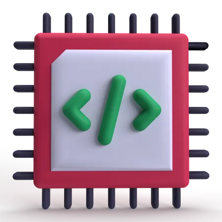 コードチップ  3D Icon