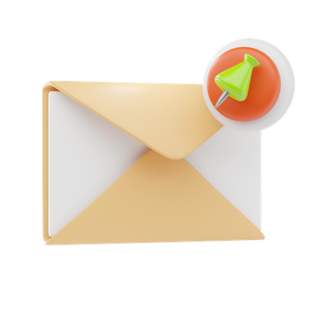 Épingler un e-mail  3D Icon