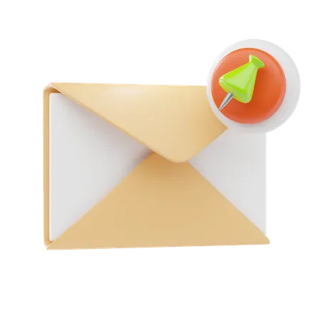 Épingler un e-mail  3D Icon