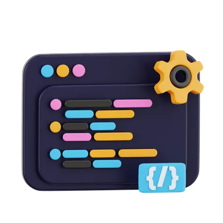코드 편집기 화면  3D Icon