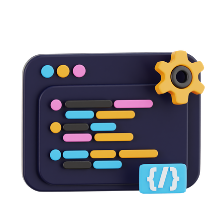 Code Editor Screen  3D Icon